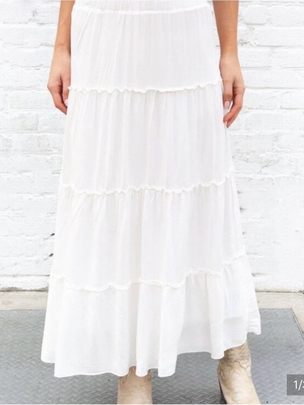 Brandy Melville White Izzy Maxi Skirt